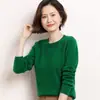 Suéter de malha com gola redonda para outono e inverno, comércio exterior transfronteiriço, estilo curto, plus size, pulôver solto, cor sólida, blusa de base