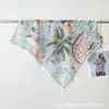 2026 Nuevo Bufanda Cuadrada Pequeña de Algodón Terciopelo Estampada por Ambos Lados para Primavera y Verano Bufanda de Cuello Versátil y Elegante para Mujer que Realza el Cutis