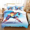 Funda de edredón con estampado deportivo informal, funda de almohada, comercio exterior, impresión digital 3D, conjunto de tres piezas de Amazon