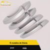 Adequado para 15 modelos de alça Octavia tira brilhante porta Octavia galvanizado braço fecho aperto de mão alça adesivos decorativos acessórios