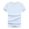 Camiseta Lisa de Manga Corta con Cuello Redondo de Algodón Pesado Personalizable DIY Camiseta Lisa Ropa de Trabajo para Imprimir logo