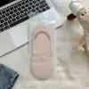 Meias Invisíveis Lisas Femininas, Antiderrapantes, Nova Coleção Primavera/Verão, Meias Curtas Finas de Cor Sólida com Baixa Saturação e Silicone Antiderrapante