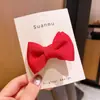 Pasador de corbata de moño de color caramelo para niños, lindo, versátil, para el lateral, para bebé, niña, doble capa, tela hecha a mano, pinza para flequillo