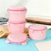 Caixa de Conservação Personalizada de Grau Alimentício, Caixa de Armazenamento Selada e Espessa para Geladeira, Lancheira de Plástico Transparente com Tampa para Frutas