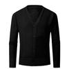 2024 Cross-border Outono/Inverno Masculino Casual Cardigan Sweater Masculino V-neck Rib Bottom Moda Sweater Jacket Homens