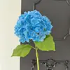 Flores de hortensia artificiales realistas estilo coreano con un toque de alta gama, flores artificiales realistas para decoración del hogar y la sala de estar, flores artificiales de calidad de exportación