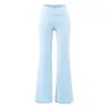 Pantalones Deportivos de Yoga Casuales con Cintura Cruzada, Nuevo Estilo Primavera, Versátiles Elásticos Ajustados de Color Sólido Pierna Recta, Pantalones Largos hasta el Suelo