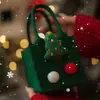 Bolsa de fieltro navideña Caja de regalo de manzana para Nochebuena Bolsa de dulces para niños Empaque de manzana Bolso de mano de fieltro Caja de regalo pequeña