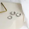 Set Combinado de Clip para Oreja Pendientes Geométricos Huecos Elegantes Simples Coreanos Pendientes de Estilo Frío Ligeros de Lujo para Instagram