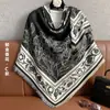 Lenço Xale Elegante Quadrado Jacquard Outono Novo Estilo Coreano Capa de Pescoço Xale Falso Caxemira Lenço de Roupa Feminina