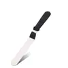 Espátula de crema acodada de acero inoxidable de 8 pulgadas, mango de plástico, cuchillo para crema, herramientas para hornear