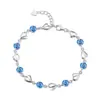 Pulsera de plata de ley con forma de corazón de océano chino de Xingcheng Foot, joyería de nicho, productos nuevos de alta gama para niñas, venta al por mayor