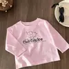 Camiseta de Manga Larga para Niños 2026 Otoño Nuevo Estilo Unisex Dibujos Animados Letra Top Para Niños Pequeños Elegante Casual Camiseta Base