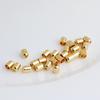 Paquete de 14K Color Dorado Cuerda trenzada tapa de acabado cola de cuerda de cuero lisa 5*4mm tapa de cuerda redonda hecha a mano DIY hebilla de acabado