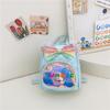 2025 Início da Primavera Nova Mochila Escolar Infantil Fofa de Paetês Design de Laço Mochila de Princesa Pu Mochila Escolar para Meninas