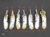 Colgante de Pluma Japonesa de Moda en Plata de Ley 925 Garra de Águila Blanca Rey Hoja Colgante de Collar de Moda para Hombres y Mujeres
