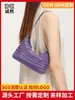 Bolso de mano nuevo con logo en relieve personalizado de fábrica, bolso cruzado tejido con patrón de espiga para mujer, bolso de hombro de alta gama