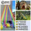 Configuración de fondo con luces de cadena de arcoíris para sesiones de fotos en redes sociales, decoración de tiendas, centros comerciales, bodas, fiestas, escaparates, accesorios para fotos