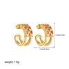 Europeo y Americano Transfronterizo Oro de 18K Micropavé Zircón Simple Recortado Clip para Oreja Perforada Estilo Lujo Silencioso Clip para Hueso de la Oreja Diamante Completo Hebilla para Oreja