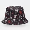 Chapéu de Pescador Masculino e Feminino com Estampa de Leopardo Nova Transfronteiriça Casual Chapéu de Sol Personalizado Proteção Solar Chapéu Balde Moda Combina com Tudo