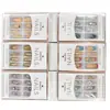 Manicure Unhas Usáveis Caixa Exquisita Longas Diamante Unhas Postiças Removíveis Adesivos de Nail Art Ferramentas de Beleza Atacado