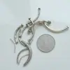 Tailandia Chiang Mai Tubo Curvo de Plata Hecho a Mano Tubo Delgado Liso Tubo Pequeño Tallado Pulsera Collar Joyería de Plata DIY Accesorios