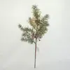 Plantas Artificiais da Amazon Acessórios de Natal Frutas Vermelhas Galhos com Folhas de Pinheiro Pe Artificial Atmosfera Artesanato Decorações
