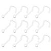 Cross-border atacado acrílico UV transparente macio Haste nariz unha 10PCs haste reta L haste curva haste corpo piercing jóias