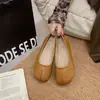 Zapatos vintage de pezuña de cerdo de suela blanda para mujer, nuevos mocasines de estilo coreano con punta redonda y suela plana para dama, colección primavera y otoño 2026