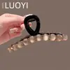 Presilha de Cabelo de Pérola Olho de Gato de Luxo para Mulheres, Acessório de Cabelo Luxuoso Cravejado de Diamantes para Cabelos Grossos, Novo Estilo de Presilha Tubarão para a Parte de Trás da Cabeça