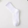 Calcetines de baloncesto para hombre de otoño, con base de toalla en blanco y negro, de caña alta, con base de masaje de malla transpirable y absorción de impactos.