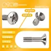 Acero Inoxidable 304 Gb819 Cabeza Avellanada Ranura Cruzada Suelta No Desmontable Tornillo Perno Tornillo Cabeza Plana No Desmontable Rosca Parcial Hilo de Máquina
