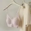 Sutiã Fino Sem Costura Estilo Doce e Picante com Estampa de Bolinhas Estilo Coreano, Costas em U Amplas e Múltiplos Estilos de Uso