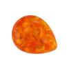 Piedra de ópalo sintético en forma de pera, gema Huagang, piedra desnuda, ópalo sintético plano en forma de gota naranja OP30