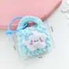 Funda de Punto Hecha a Mano de Dibujos Animados para Auriculares, Bolsa de Almacenamiento, Billetera Tejida, Llavero Colgante Encantador