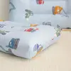 Almohada infantil de gasa de doble capa 100% algodón, almohada para siesta de jardín de infantes, almohada de dibujos animados cómoda para bebé, almohada para el hogar lavable a máquina