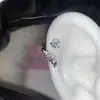 Hermosos Aretes de Hueso de Oreja con Forma de Ala de Ángel Acero de Titanio Versátiles de Nicho Únicos Aretes de Ala de Ángel con Diamantes Brillantes Aretes para Mujer