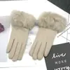 Luvas de Pelúcia Tricotadas de Novo Estilo para Inverno para Mulheres, Quentes, Compatíveis com Tela de Toque, Espessadas, à Prova de Vento, Modernas, Versáteis, Cor Sólida, para Ciclismo e Atividades ao Ar Livre