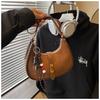 Bolsa de Bollo Portátil Retro de Moda Nueva de Verano para Mujer Diseño de Nicho Cerradura Exquisita Bolso de Hombro Cruzado