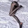Meias Brilhantes de Óleo de Cavalo Calças Finas de Verão Estilo Fino Feminino Sedoso Liso Brilhante Tamanho Grande Meias Aurora Sem Costura Seda Preta
