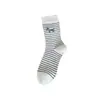 Calcetines de Media Caña de Lunares para Mujer Estilo Primavera y Otoño Calcetines de Rayas con Volantes Lindos Calcetines de Algodón con Perros Cómodos Agradables a la Piel Estilo Casual Versátil