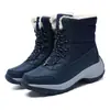Zapatos de mujer de otoño e invierno con suela gruesa y ligera de EVA transfronterizos versión coreana de Botas de Nieve de caña alta con forro de terciopelo cálido zapatos de algodón una generación de pelo