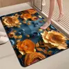 Tapete 3D de Terra de Diatomáceas Floral Transfronteiriço, Absorvente de Água e Antiderrapante, Pode Ser Cortado no Tamanho para Banheiro, Hall de Entrada e Entrada