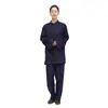 Terno Haiqing Ju Feminino Masculino Terno Zen Adorando Buda e Red Blue Cafe de Chaoshan Adubo Extra Quatro Estações Respirável Terno Haiqing Ju