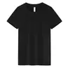 Nueva camiseta de algodón peinado con cuello redondo para publicidad de verano, camiseta de manga corta para empresa, logotipo bordado, venta directa de fábrica