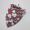 Banda de saliva para pet de desenho animado popular na Amazon para o Dia dos Namorados, toalha de baba para cachorro, toalha triangular Meow, direto da fábrica