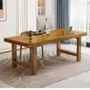 Mesa de computador de madeira maciça espessa para uso doméstico, mesa de escritório grande, mesa de escrita e estudo para estudantes, mesa de escrita de desktop simples, mesa de chá