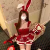 Accesorios para la Cabeza de Navidad Diadema de Conejita Roja Diadema de Felpa Otoño e Invierno Orejas de Conejo Cos Accesorios para el Cabello Fresco y Dulce