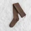 Meias femininas meias 3/4 cor sólida tubo alto grossas Terry algodão quente meia panturrilha ins tendência meias de inverno atacado