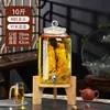 Botella de vidrio para infusión recipiente sellado para el hogar frasco para vino medicinal de ginseng tina de vino frasco para vino blanco con grifo botella de vino especial